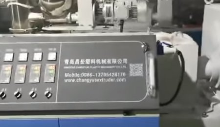 PVC pipe line with online socketing machine